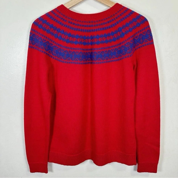 Talbots Red and Blue Crew Neck Sweater - Picture 15 of 15